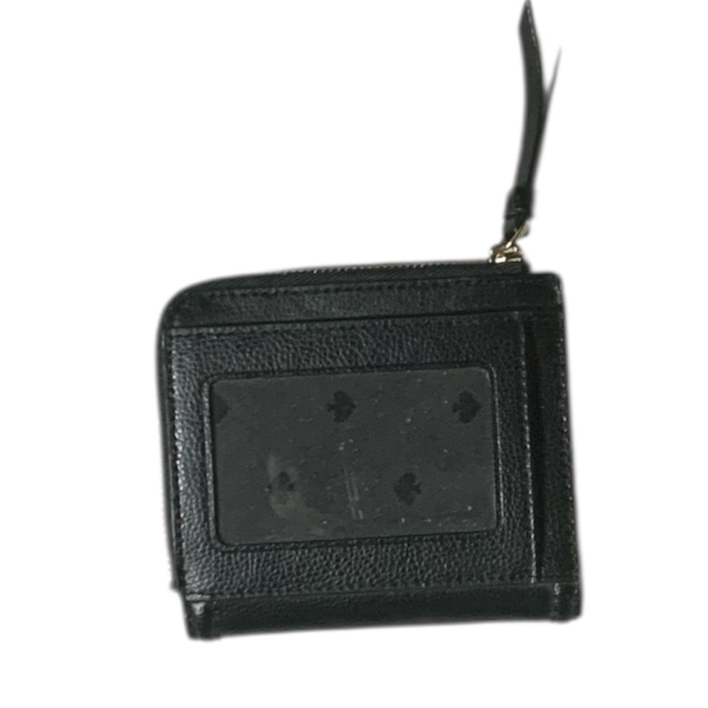 Kate Spade Black Pebbled Leather Patterson Drive Bifold L-Zip Wallet Coin Purse - Picture 2 of 2